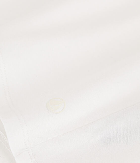 Camiseta LA RECTA de algodón con cuello redondo para mujer blanco ECUME