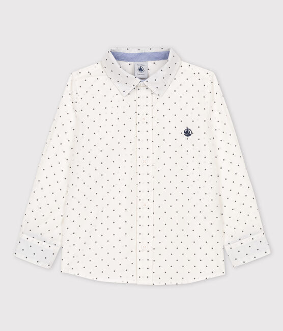 Camisa estampada de niño beige COQUILLE/gris MAKI
