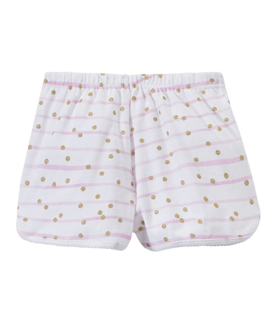Short estampado para niña blanco ECUME/rosa ROSE/ OR