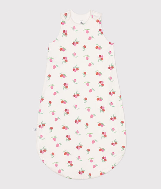 Saco de algodón con flores para bebé TOG 1 blanco MARSHMALLOW/blanco MULTICO