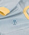 Pijama de algodón milrayas para niño/niña azul ROVER/blanco MARSHMALLOW