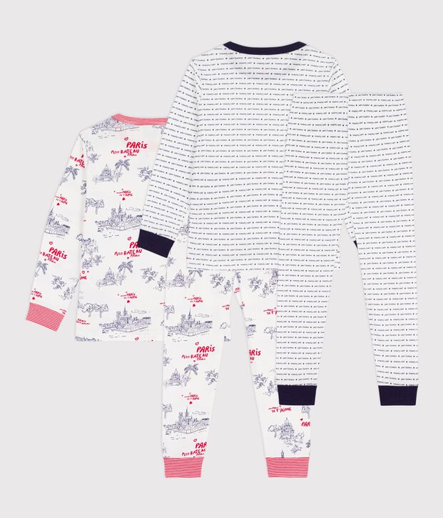 Juego de pijamas infantiles de algod&oacute;n estampado multicolor
