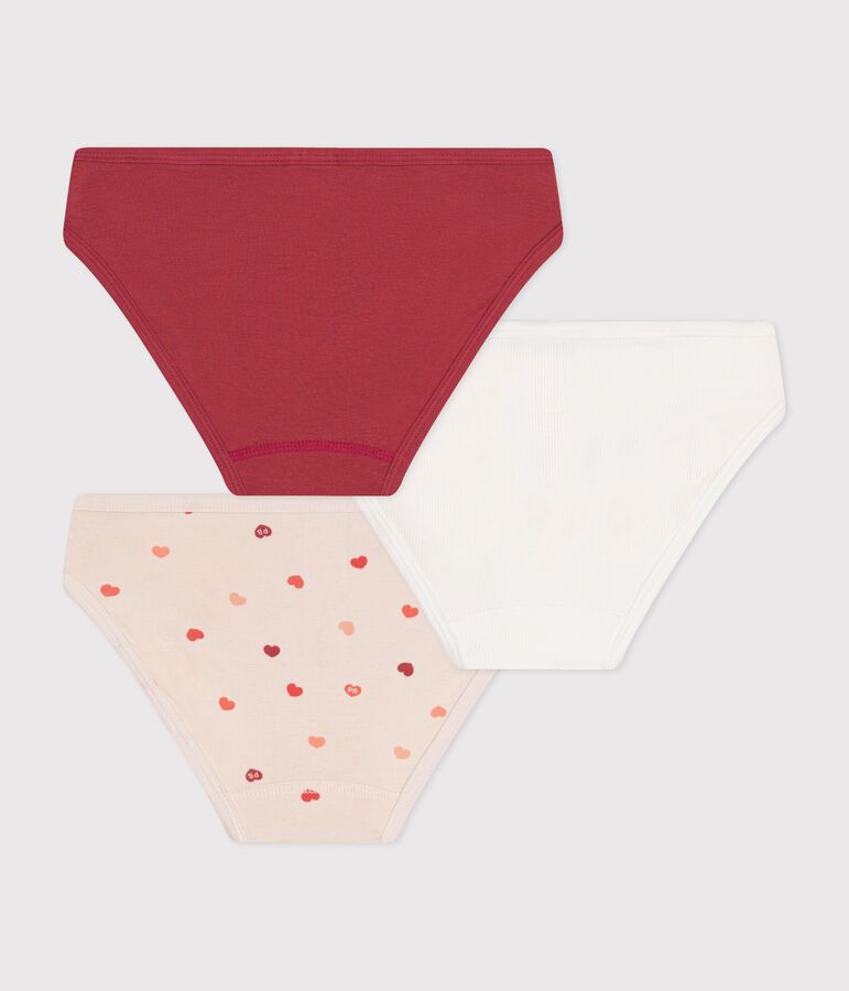 Juego de 3 braguitas de ni&ntilde;a de algod&oacute;n multicolor