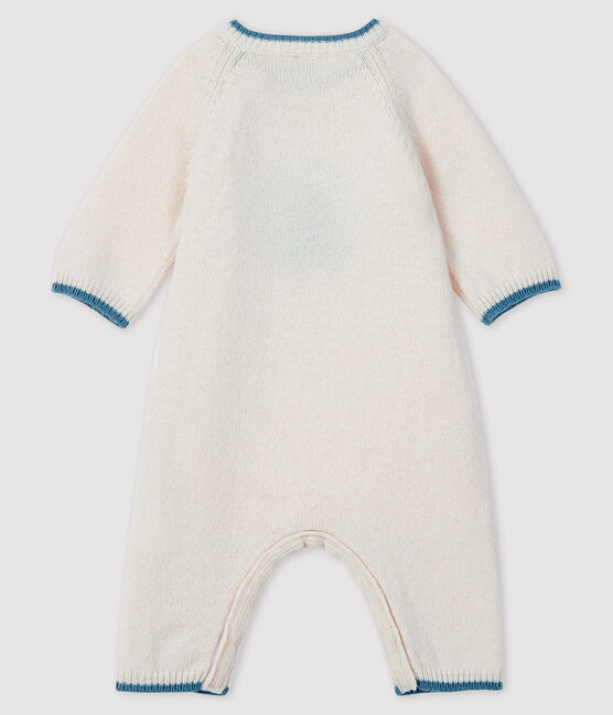 Mono largo de jacquard de punto para bebé blanco MARSHMALLOW