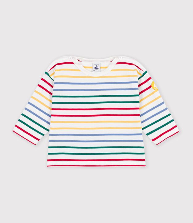 Marinera de algod&oacute;n para beb&eacute; blanco/multicolor