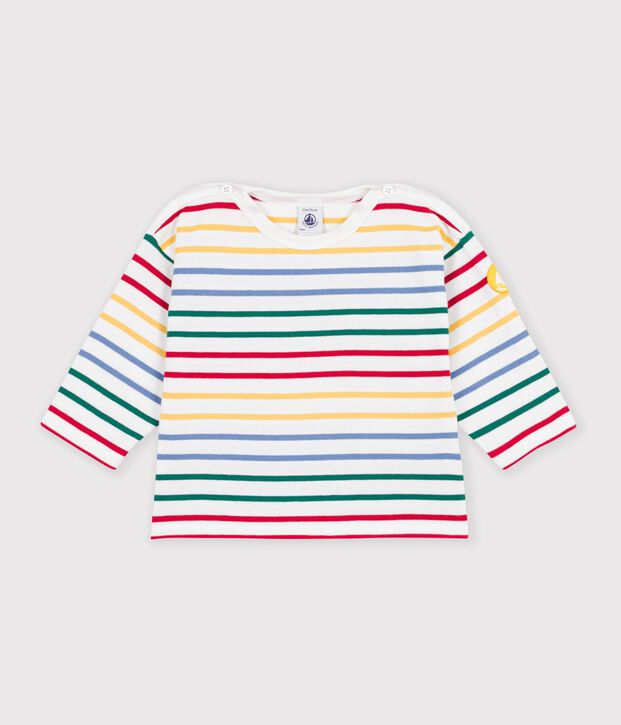Marinera de algod&oacute;n para beb&eacute; blanco/multicolor