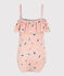 Bañador estampado para niña rosa SALINE/blanco MULTICO