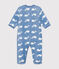 Sobrepijama de tejido polar para bebé azul BEACH/ MARSHMALLOW