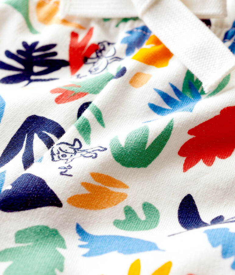 Pantal&oacute;n de estilo sarag&uuml;elles de beb&eacute;. blanco/multicolor