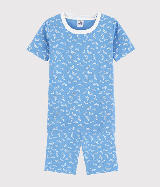 Pijama corto snugfit con estampado de plátanos de algodón de niño/niña variante 1