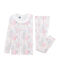 Pijama de corte muy ajustado de punto para niña blanco MARSHMALLOW/blanco MULTICO