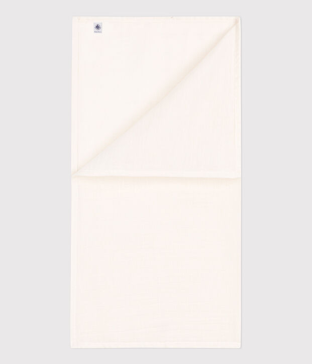 MUSELINA BLANCA DE GASA DE ALGOD&Oacute;N PARA BEB&Eacute; blanco