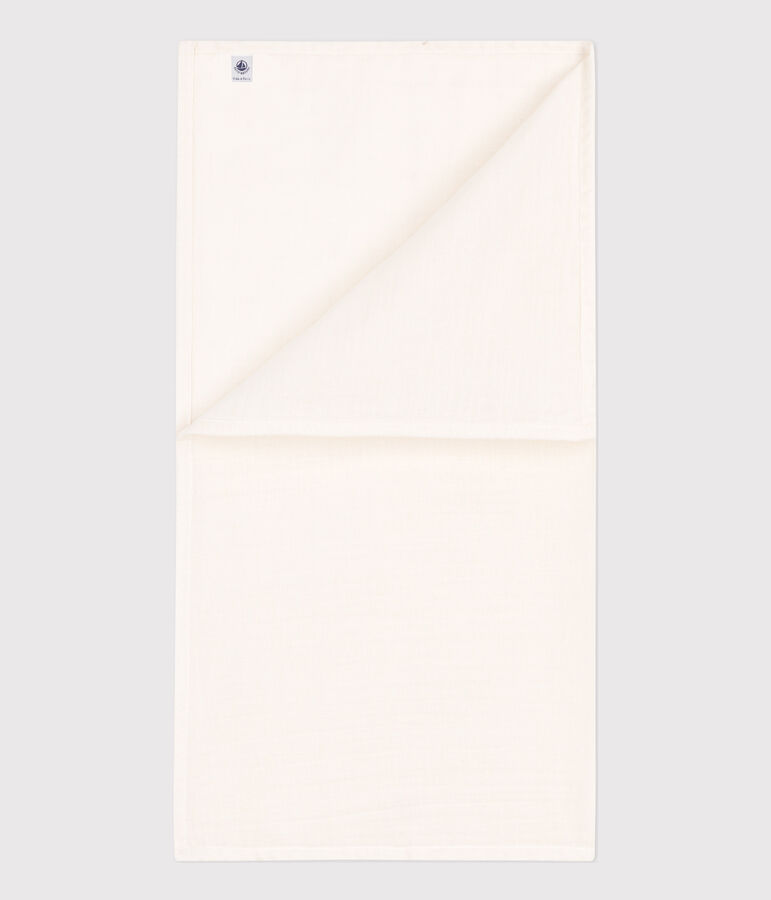 MUSELINA BLANCA DE GASA DE ALGOD&Oacute;N PARA BEB&Eacute; blanco