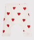 Pantalón de bebé de corazones rojos de algodón orgánico