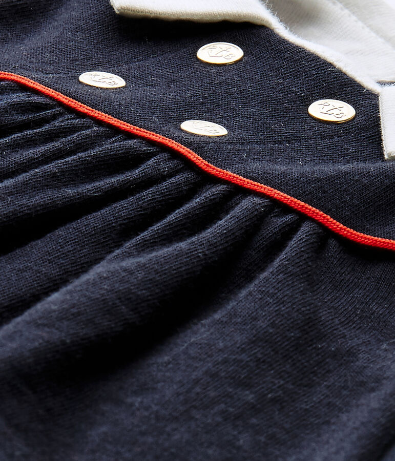 Vestido beb&eacute; ni&ntilde;a sin mangas en t&uacute;bico azul