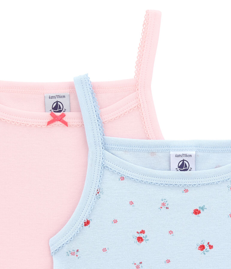 Pack de 2 camisetas de tirantes para ni&ntilde;a multicolor