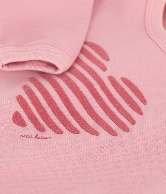 Sudadera de bebé de algodón liso rosa CHARME