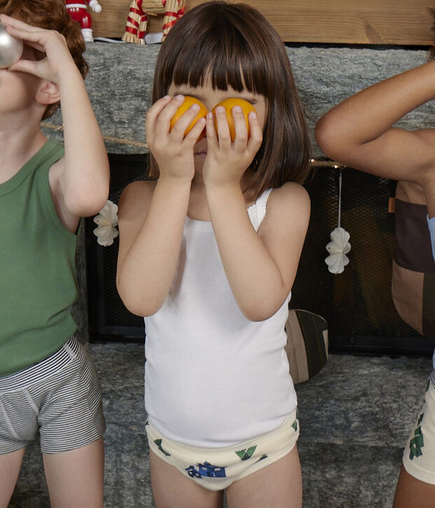 Juego de 3 braguitas de algod&oacute;n de Navidad para ni&ntilde;a multicolor