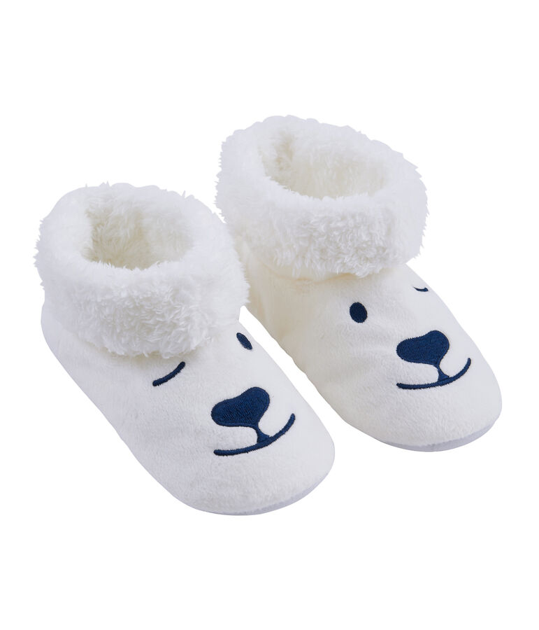 Patucos unisex de polar blanco