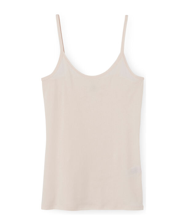 Camisa de tirantes de algod&oacute;n ligero para mujer rosa