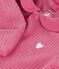 Pijama de terciopelo con cuello liso para beb&eacute; rosa