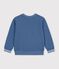 Sudadera infantil lisa de algod&oacute;n azul