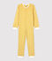 Mono con flores de niña de rizo cepillado amarillo OCRE/blanco MARSHMALLOW