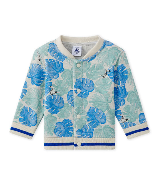 Cárdigan bebé niño estampado gris BELUGA/blanco MULTICO