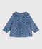 Blusa de pana de manga larga con estampado de manzanas para bebé azul ADRIATIC/ MULTICO
