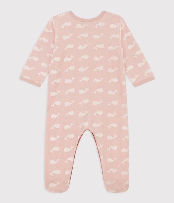 Pelele de terciopelo con ballenas rosas SALINE/ MARSHMALLOW