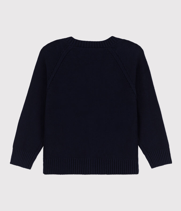 C&aacute;rdigan de punto tricotado para ni&ntilde;o azul