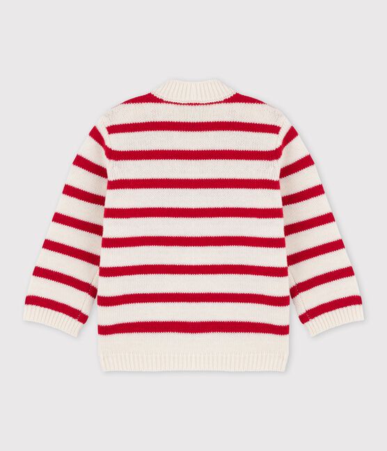Jersey de punto para bebé  blanco MARSHMALLOW/rojo TERKUIT