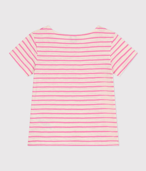 Camiseta de punto flameado a rayas para niña AVALANCHE/ SHOCKING