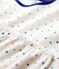Pijama con estampado de letras multicolores de terciopelo blanco MARSHMALLOW/blanco MULTICO