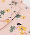 Pijama de túbico con flor para niña rosa SALINE/blanco MULTICO