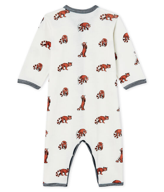 Pijama sin pies de punto para bebé niño blanco MARSHMALLOW/ MULTICO CN