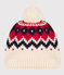 Gorro de jacquard de lana de niño/niña blanco AVALANCHE/ MULTICO