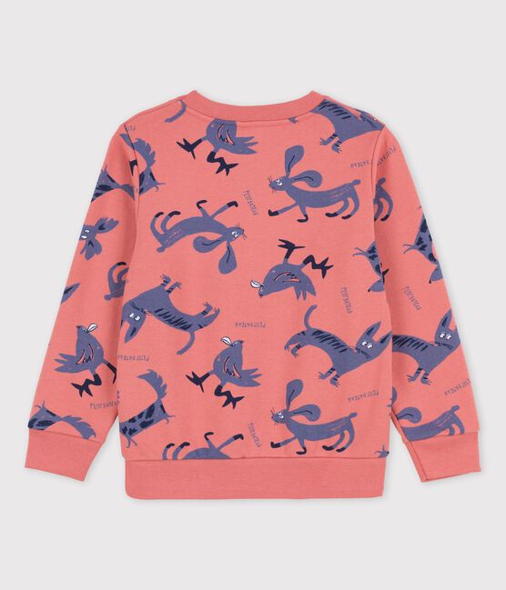Sudadera de muletón infantil unisex rosa PAPAYE/ MULTICO