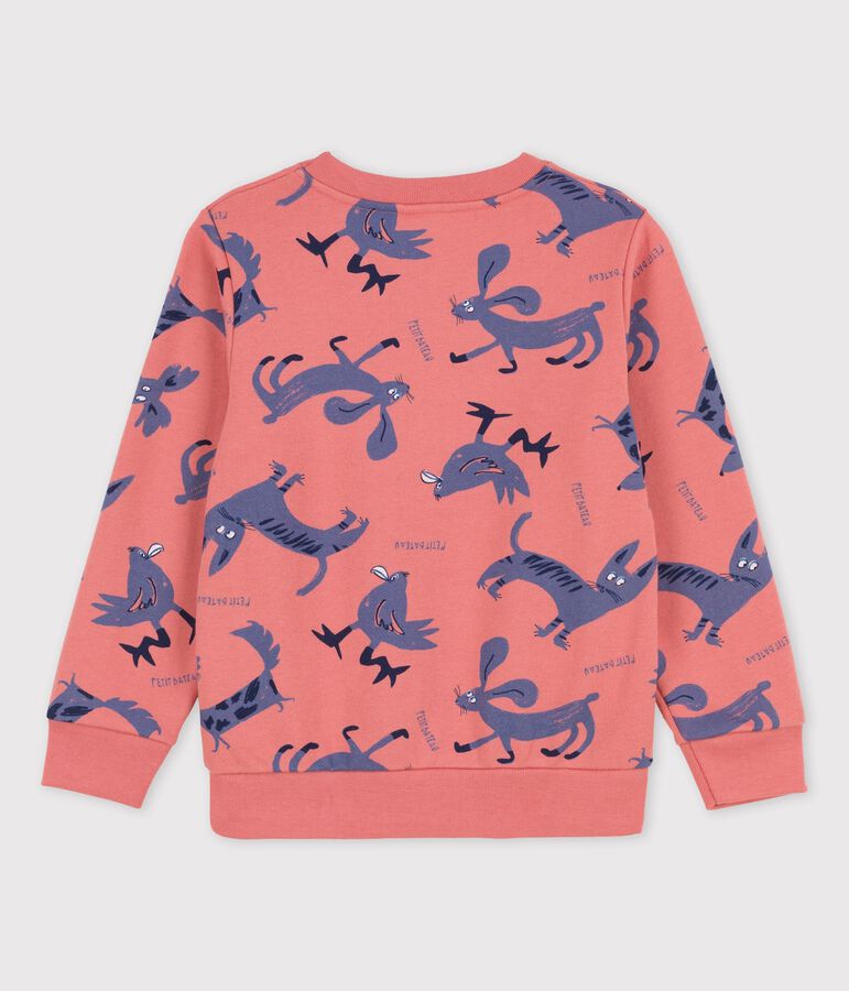Sudadera de mulet&oacute;n infantil unisex rosa/multicolor