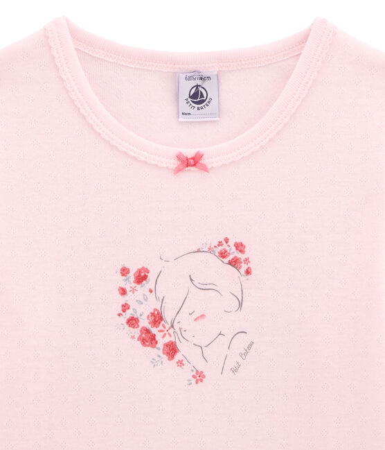 Pijama para niña rosa VIENNE/blanco MULTICO