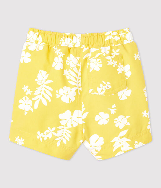Bañador ecológico de bebé amarillo ORGE/blanco MARSHMALLOW