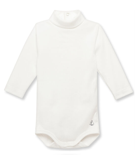 Body con cuello para bebé mixto blanco MARSHMALLOW