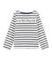 Camiseta de niña beige COQUILLE/azul SMOKING