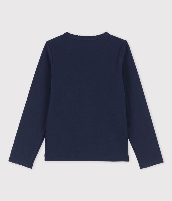 Camiseta de manga larga infantil unisex azul SMOKING