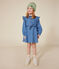 Vestido de manga larga de denim ligero para niña azul DENIM CLAIR