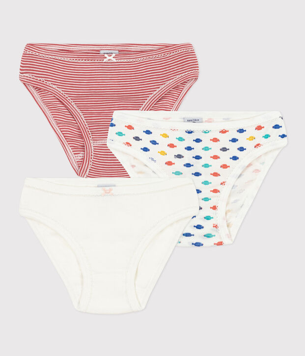 Juego de 3 braguitas de algod&oacute;n con animales marinos para ni&ntilde;a multicolor