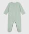 Pijama de algodón milrayas para bebé SAULE/ MARSHMALLOW