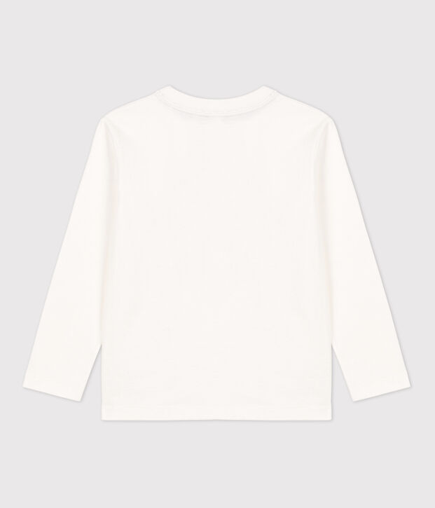Camiseta de algod&oacute;n de manga larga de ni&ntilde;o blanco