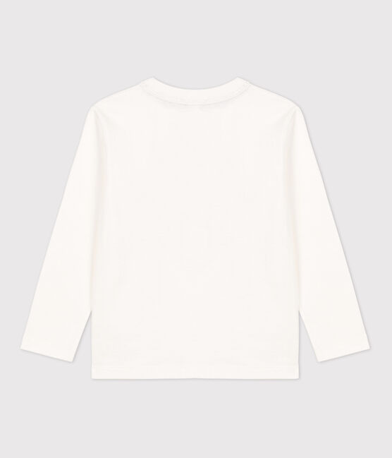 Camiseta de algodón de manga larga de niño blanco MARSHMALLOW