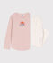 Pijama de algodón para niña rosa SALINE/blanco MULTICO